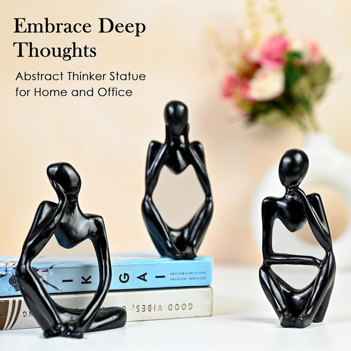 Abstract Thinker Statue for Modern Home Decor Reflective Resin Figurines for Gifting & Mindfulness - Karigaari India Aesthetic Home Decor