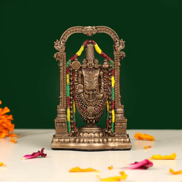 Tirupati Balaji Idol for Home Temple & Pooja – Premium Resin Lord Venkateswara Statue for Daily Worship & Gifting