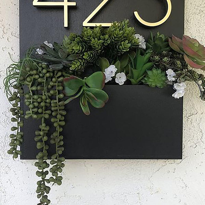 Handcrafted Customized/Personilized Square Shaped House Numbers - Acrylic + Wood - Karigaari India Aesthetic Home Decor
