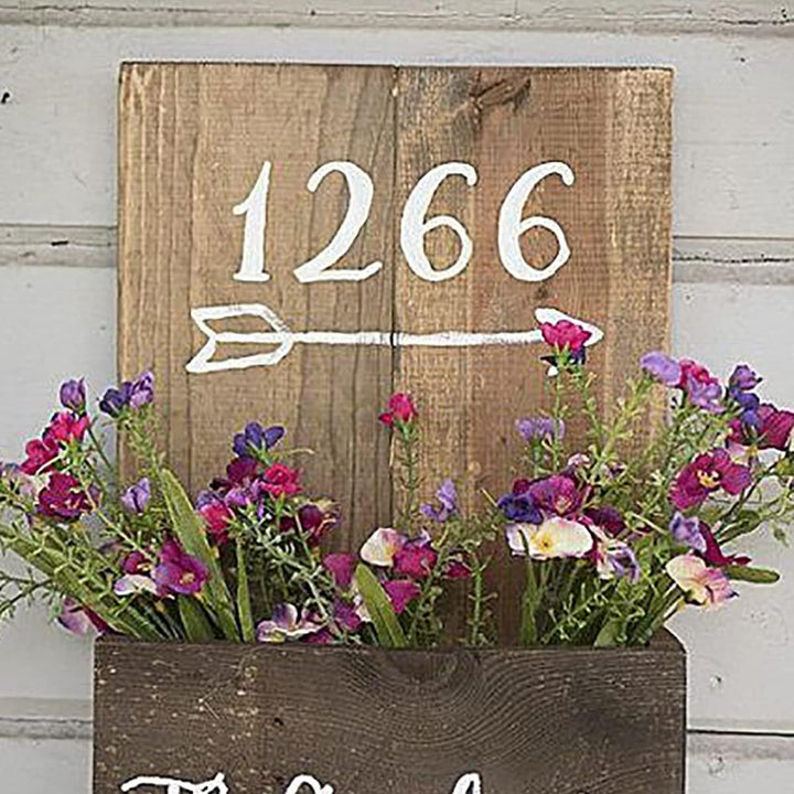 Wooden Elegance: House Number Plate for Home Decor - Karigaari India Aesthetic Home Decor