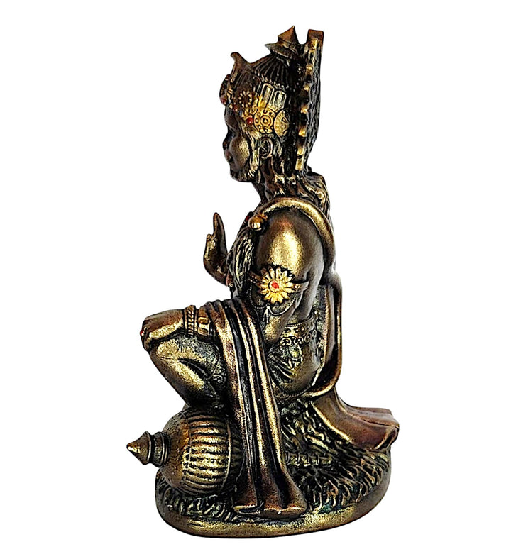 Handcrafted Small Hanuman Murti Resin Figurine - Karigaari India Aesthetic Home Decor