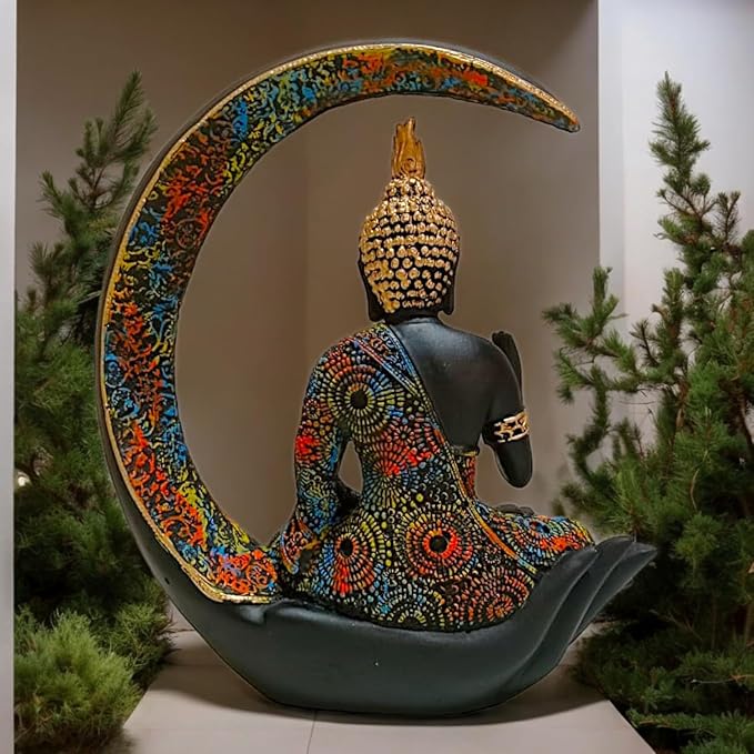 Hand Holding Buddha Figurine - Spiritual Decor - Karigaari India Aesthetic Home Decor