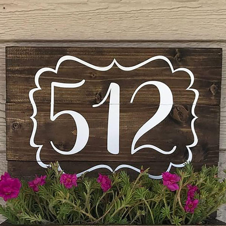 Designer Wooden Planter Number Plate for Home Decor - Karigaari India Aesthetic Home Decor