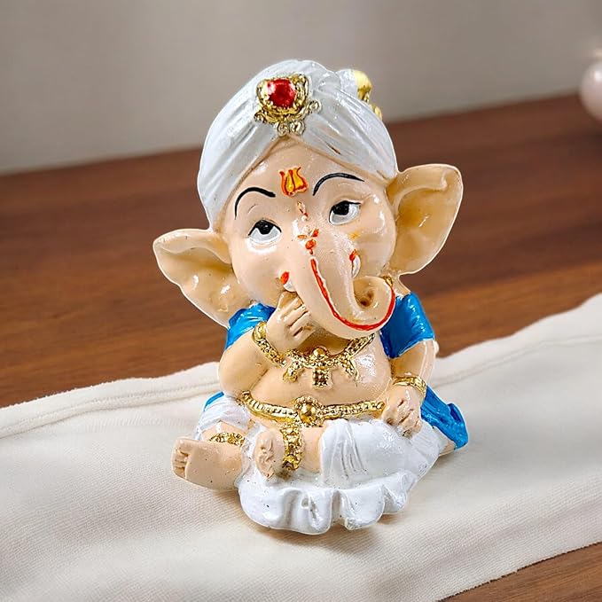 Karigaari India Set of 3 Dancing Bal Ganesha Idols for Home Decor - Karigaari India Aesthetic Home Decor