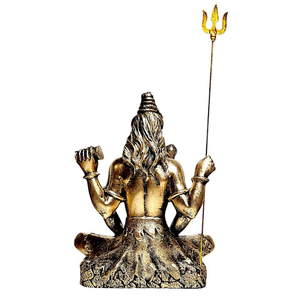 Lord Shiva Resin Idol – Meditative Shiv Murti for Home Temple & Spiritual Decor