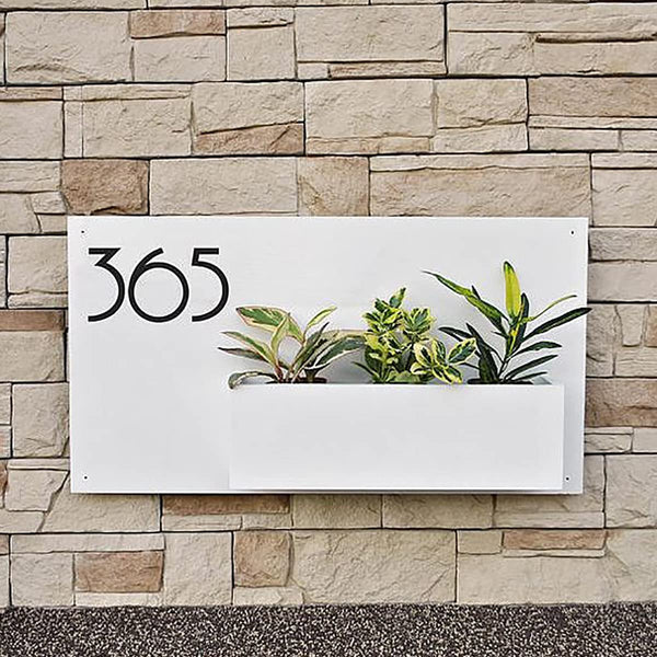 White Wooden Decorative Stylish Number Plate - Karigaari India Aesthetic Home Decor
