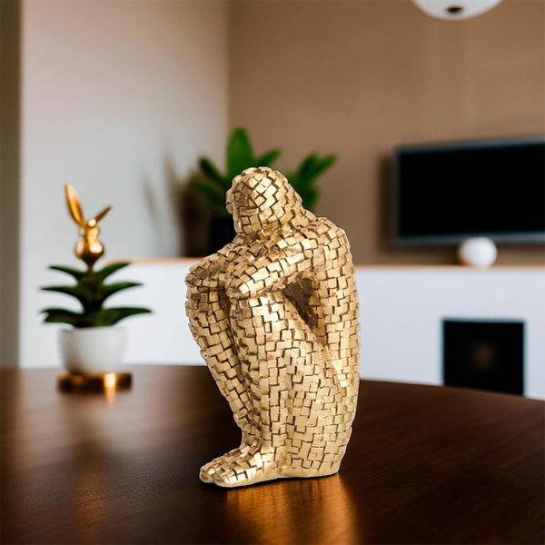 Antique Resin People Sculpture Statue for Home Decor | Vintage Human Figurine Showpiece for Living Room, Office & Gifting | Artistic Collectible Decor