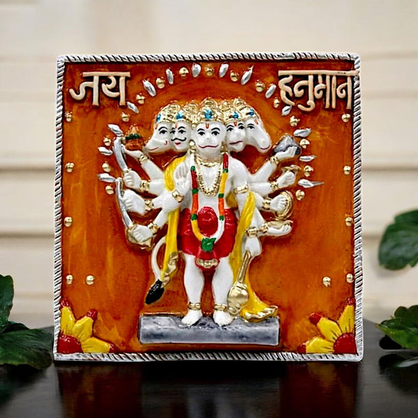 Vibrant Panchmukhi Hanuman Wall Art Decor - Karigaari India Aesthetic Home Decor