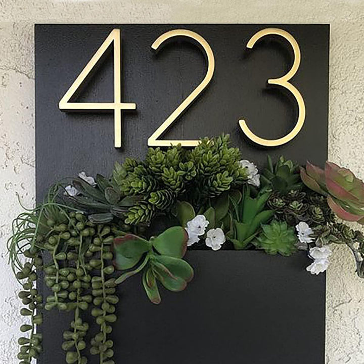 Handcrafted Customized/Personilized Square Shaped House Numbers - Acrylic + Wood - Karigaari India Aesthetic Home Decor