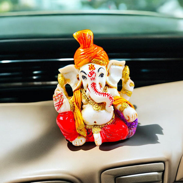 Divine Framed Ganesha Idol | Ornate Resin Ganesh Wall Decor for Prosperity, Success & Auspicious Gifting