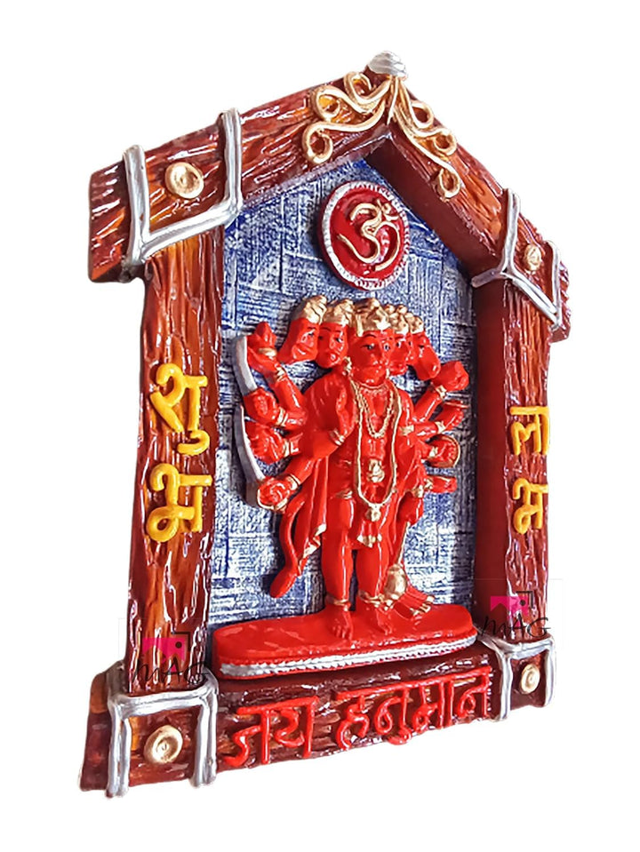 Mag Panchmukhi Hanumanji Vastu Mural & Wall Hanging - Karigaari India Aesthetic Home Decor