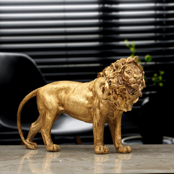 Resin Lion Figurine – Majestic Animal Statue for Home Décor, Office Desk & Gifting