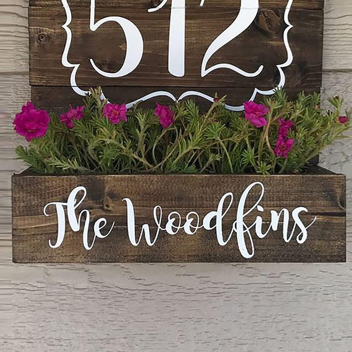 Designer Wooden Planter Number Plate for Home Decor - Karigaari India Aesthetic Home Decor