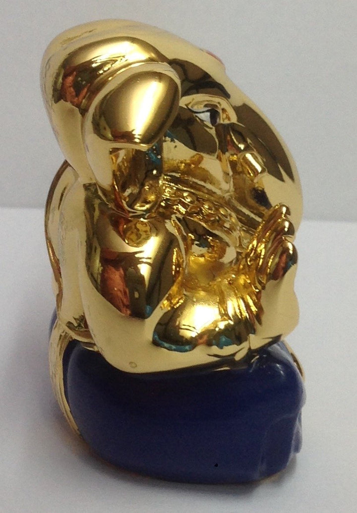Golden Blessings Ganesha: Handcrafted Resin Statue - Prosperity & Wisdom - Karigaari India Aesthetic Home Decor