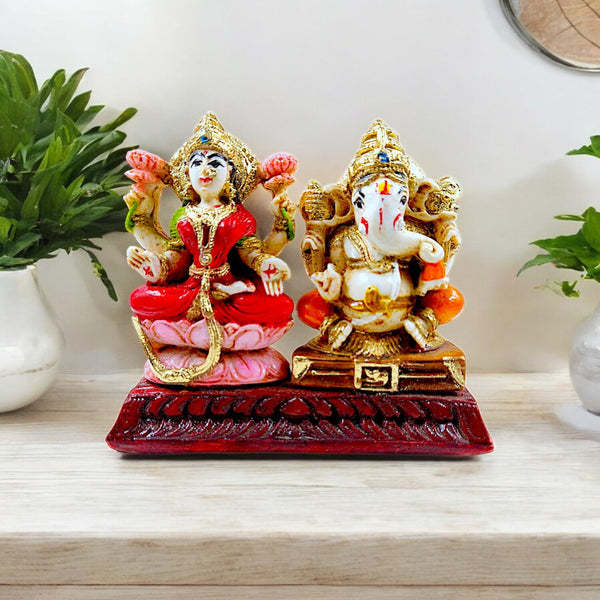 Divine Ganesha & Saraswati Idols Set | Resin Statues for Wisdom, Knowledge, Success & Auspicious Gifting