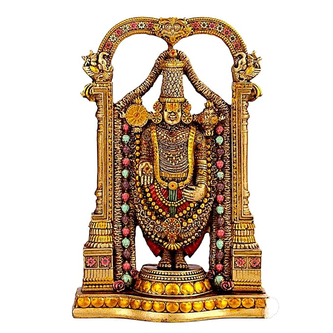 Lord Venkateshwara Resin Statue - Balaji Idol - Karigaari India Aesthetic Home Decor