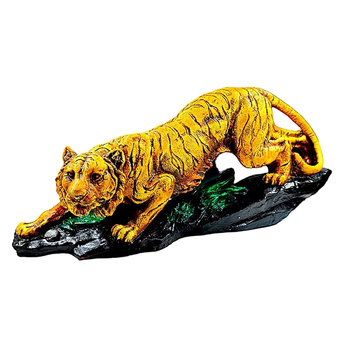Karigaari Tiger Sculpture - Wildlife Home Accent - Karigaari India Aesthetic Home Decor