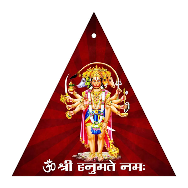 Panchmukhi Hanuman Ji Wall Hanging for Home & Car | Resin Idol for Protection & Blessings