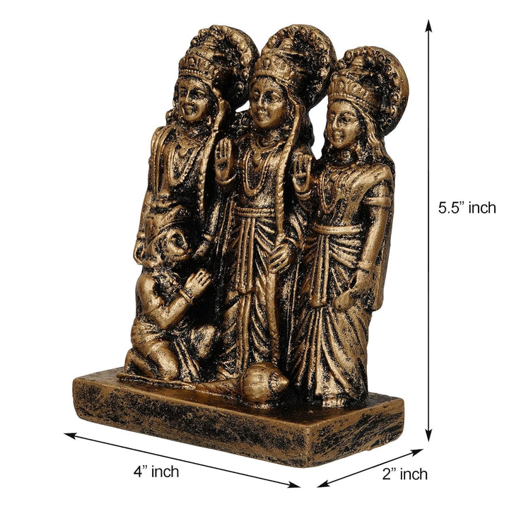 Mini Bronze Ram Darbar Idol Set - Karigaari India Aesthetic Home Decor