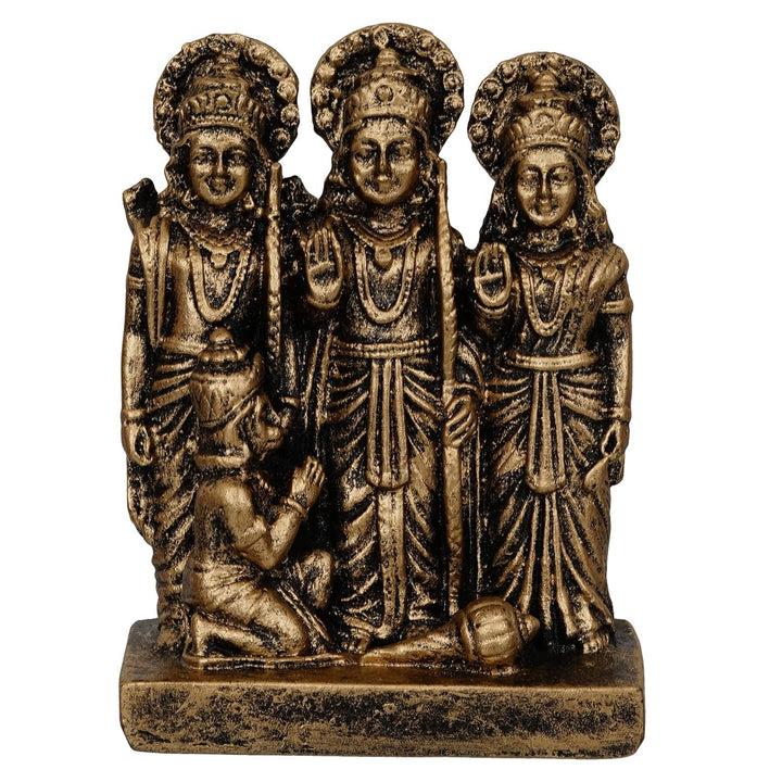 Mini Bronze Ram Darbar Idol Set - Karigaari India Aesthetic Home Decor