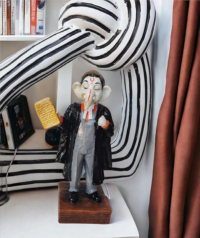 Lawyer Ganpati Bappa Figurine - Unique Gift - Karigaari India Aesthetic Home Decor