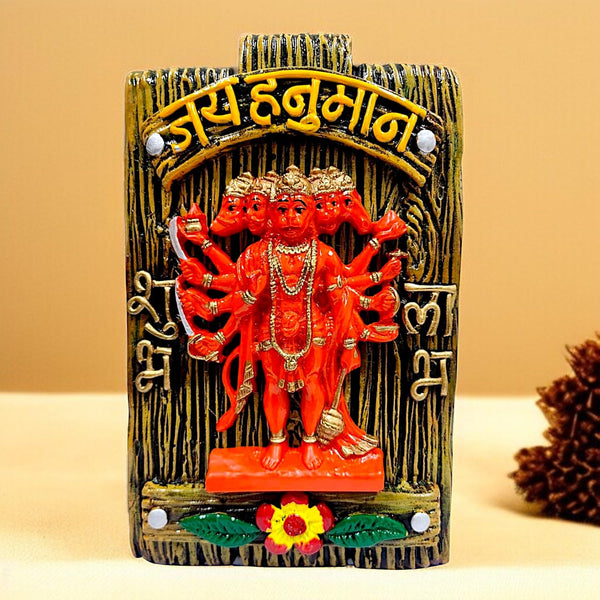 Powerful Resin Hanuman Wall Art  | Divine Blessings & Protection for Home Decor | Auspicious Spiritual Gifting | Lord Hanuman Ji