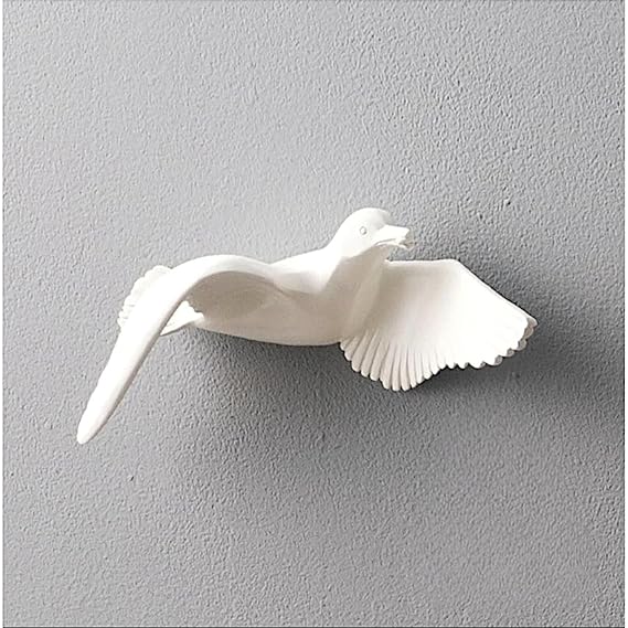 White Dove Wall Decor  - Minimalist Flying Bird Set - Karigaari India Aesthetic Home Decor