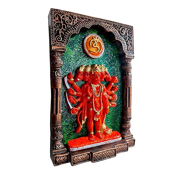 Divine Hanuman Wall Frame Resin Idol - Karigaari India Aesthetic Home Decor