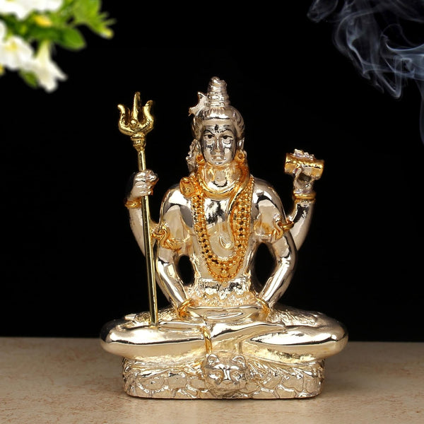 Elegant Resin Lord Shiva Figurine – Mahadev Idol for Home Decor, Pooja & Gifting