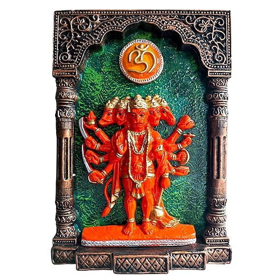 Divine Hanuman Wall Frame Resin Idol - Karigaari India Aesthetic Home Decor