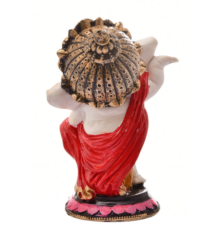 Graceful Ganesha: Handcrafted Resin Standing Statue - Blessings & New Beginnings - Karigaari India Aesthetic Home Decor