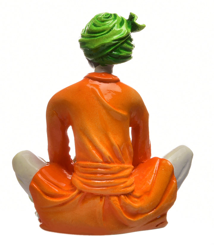 Rajasthani Village Man Figurine with Pot Handcrafted Resin Human Statue for Home Décor - Karigaari India Aesthetic Home Decor