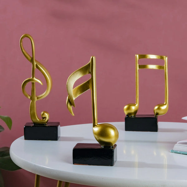 Elegant Resin Music Set Showpiece | Handmade Musician Figurines Playing Instruments | Home, Living Room & Tabletop Decoration