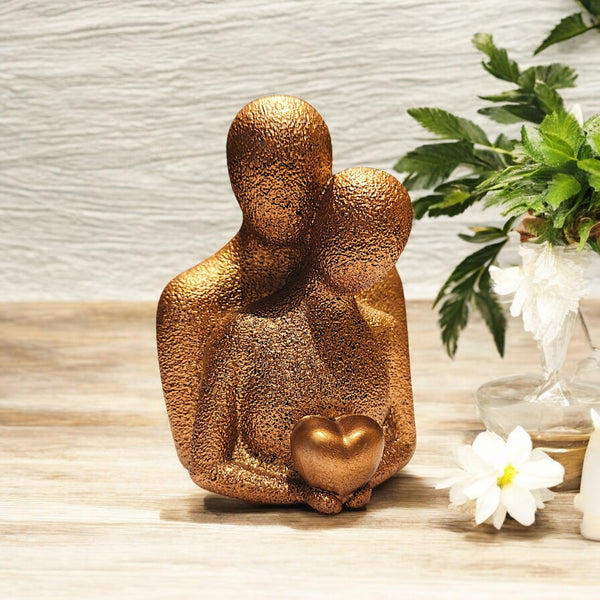 Elegant Resin Family Figurine | Handcrafted Home Decor Idol | Modern Family Sculpture Gift for Living Room, Table, Office | Thoughtful Gifting Showpiece