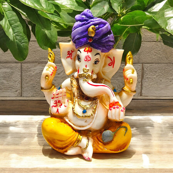 Elegant Resin Ganesha Idol | Handcrafted Ganpati Figurine for Home Decor & Office | Decorative Vinayaka Murti for Pooja, Gifts & Festive Display