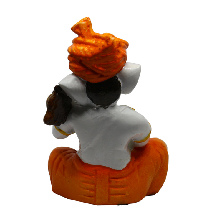 Enchanting Ganesha: Handcrafted Resin Sitar Statue - Blessings & Harmony - Karigaari India Aesthetic Home Decor