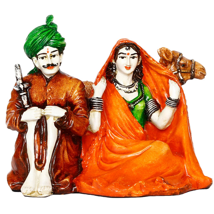 Karigaari India Rajasthani Couple Camel Resin - Karigaari India Aesthetic Home Decor