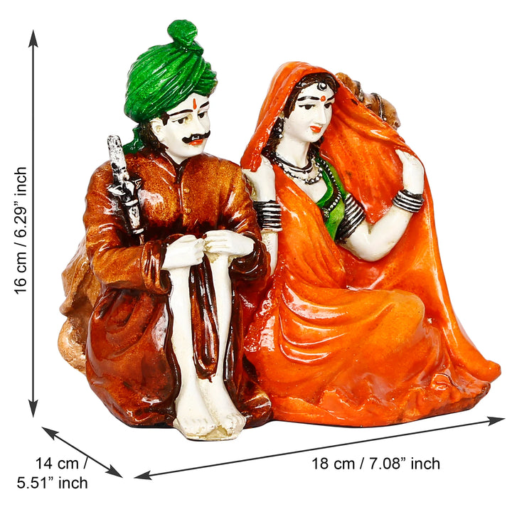 Karigaari India Rajasthani Couple Camel Resin - Karigaari India Aesthetic Home Decor