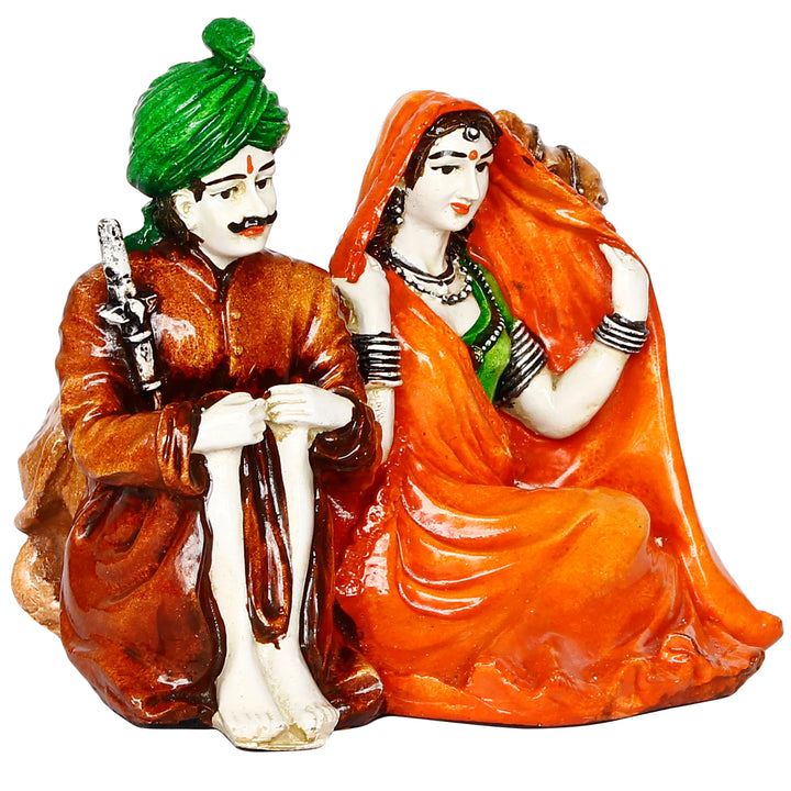 Karigaari India Rajasthani Couple Camel Resin - Karigaari India Aesthetic Home Decor