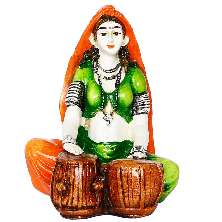 Karigaari Rajasthani Tabla Player Resin - Karigaari India Aesthetic Home Decor
