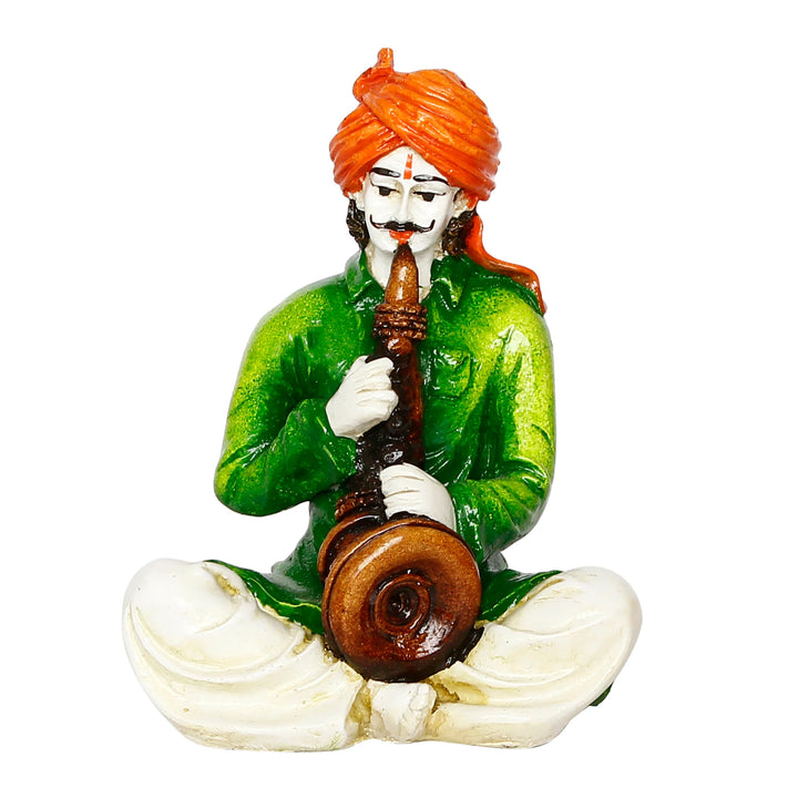 Indian Folk Instrument Player Home Decor - Karigaari India Aesthetic Home Decor