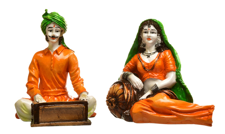 Traditional Instrument Player Figurines - Karigaari India Aesthetic Home Decor