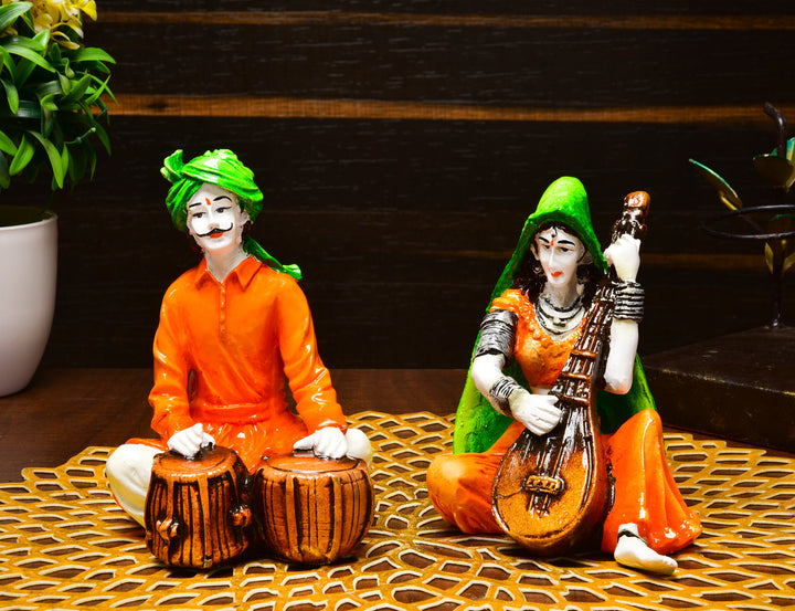 Tabla Rhythms Duo Indian Music Decor - Karigaari India Aesthetic Home Decor