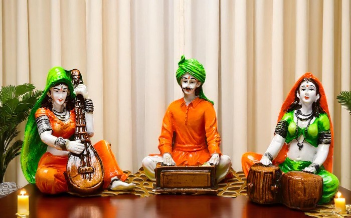 Rajasthani Musicians Ensemble Home Decor - Set of 3 - Karigaari India Aesthetic Home Decor