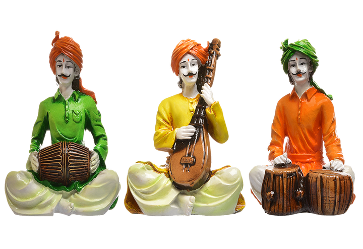 Rajasthani Village Craftspeople Traditional Indian Artisan Trio - Karigaari India Aesthetic Home Decor
