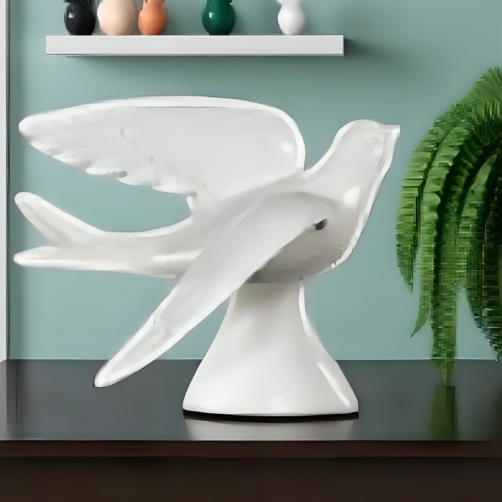 Abstract Bird Wall Art - Modern White Flying Shapes - Karigaari India Aesthetic Home Decor