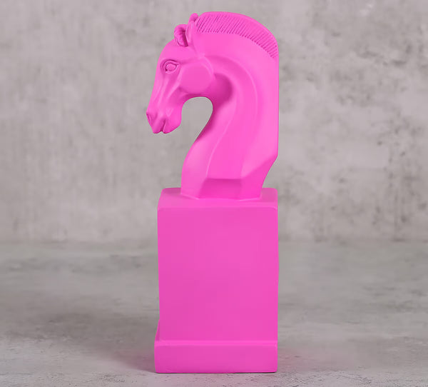 Resin Geometric Horse Head Figurine | Modern Animal Sculpture for Home & Office Decor | Luxury Gifting Showpiece