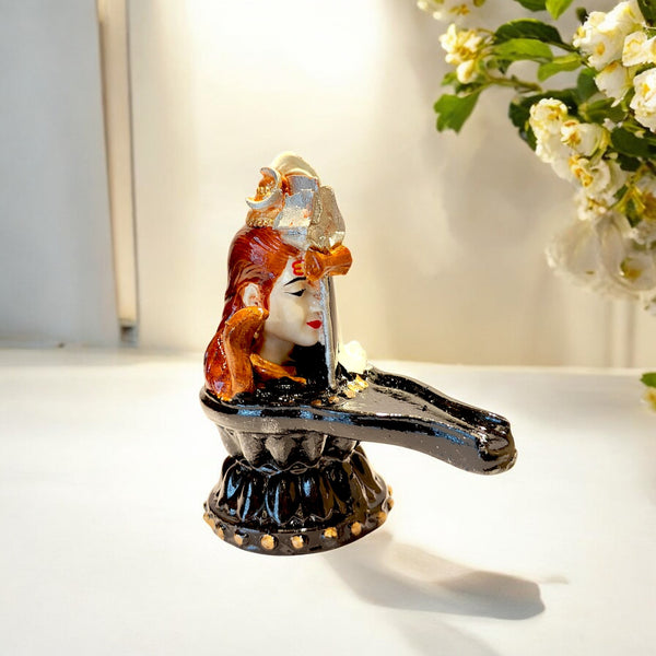 Divine Shiva Lingam Figurine – Handcrafted Resin Lord Shiva Idol for Home Decor, Puja, and Spiritual Gift