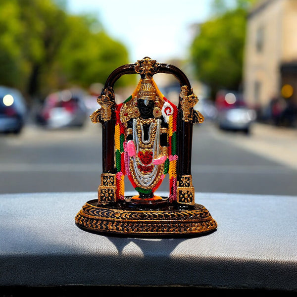 Karigaari India Tirupati Balaji Idol | Elegant Resin Lord Venkateswara Statue for Home Décor, Pooja Mandir & Spiritual Gifting | Auspicious Balaji Figurine for Positive Energy